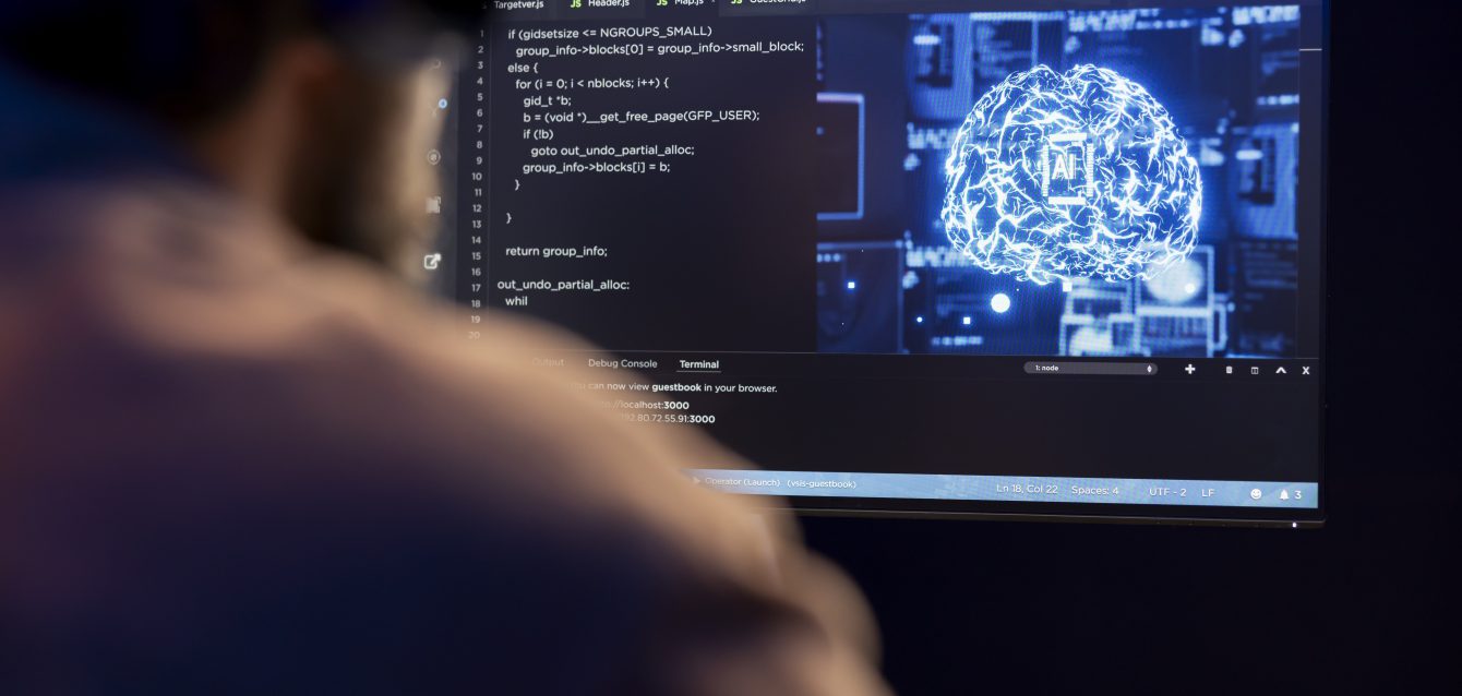 Freelancing IT professional working with AI deep neural networks