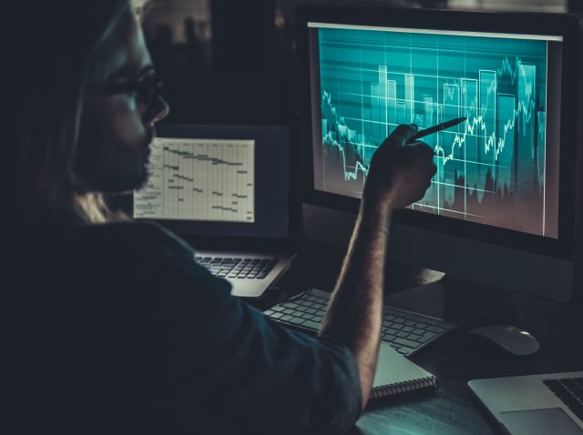 Guy working with computer