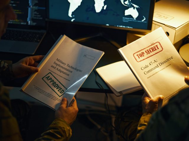 Holding Classified Documents Near Computer Screens