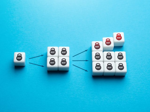 Growing debt burden. Rising personal debt, mortgages, credit card balances, student loans, and auto loans. Diminished fiscal flexibility.